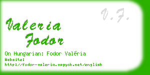 valeria fodor business card